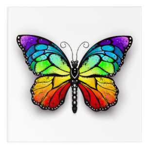 Rainbow butterfly Monarch Acrylic Print