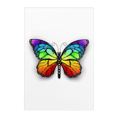 Rainbow butterfly Monarch Acrylic Print