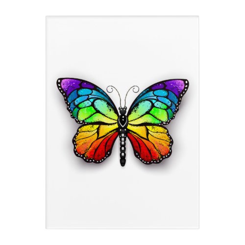 Rainbow butterfly Monarch Acrylic Print