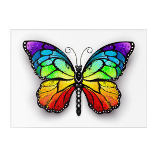 Rainbow butterfly Monarch Acrylic Print