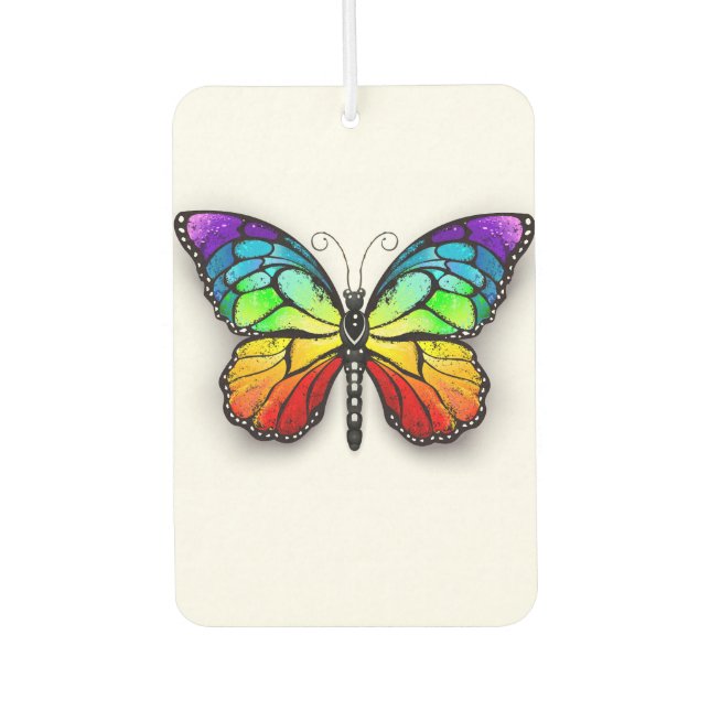 Rainbow butterfly Monarch Air Freshener (Front)