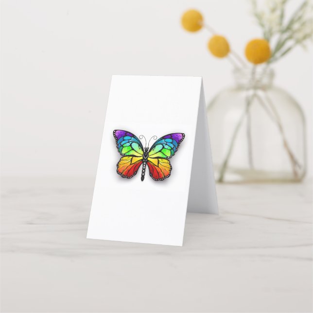 Rainbow butterfly Monarch Appointment Card (Back)