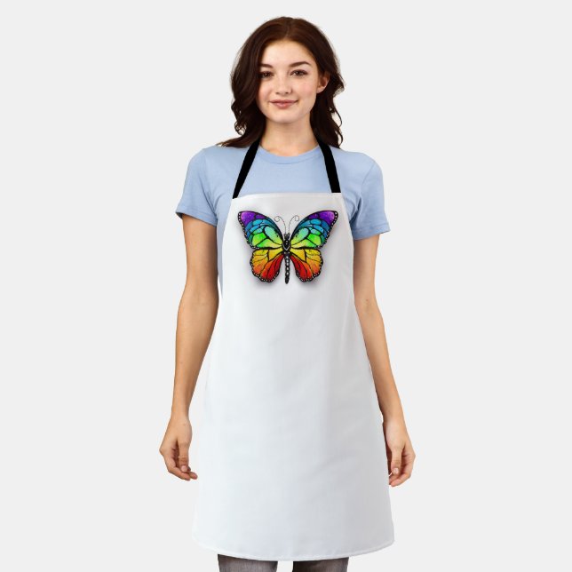 Rainbow butterfly Monarch Apron (Worn)