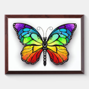 Rainbow butterfly Monarch Award Plaque