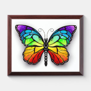 Rainbow butterfly Monarch Award Plaque