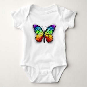 Rainbow butterfly Monarch Baby Bodysuit