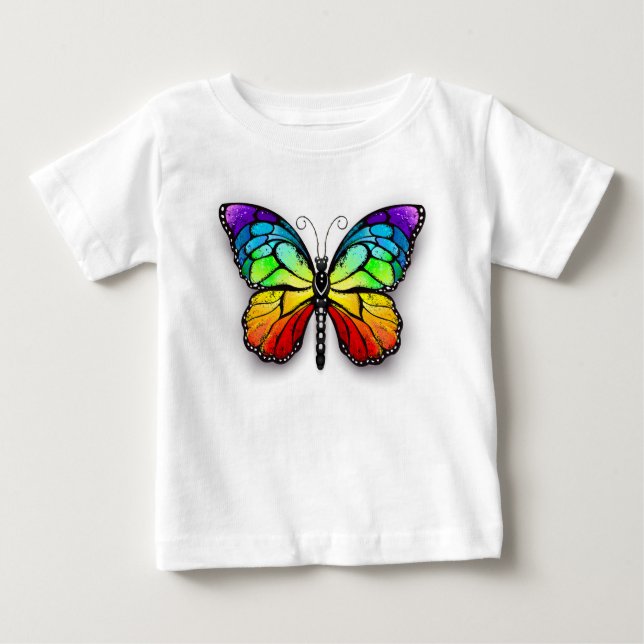 Rainbow butterfly Monarch Baby T-Shirt (Front)
