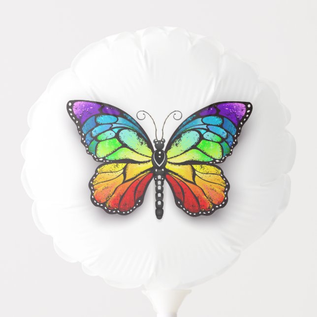 Rainbow butterfly Monarch Balloon (Front)
