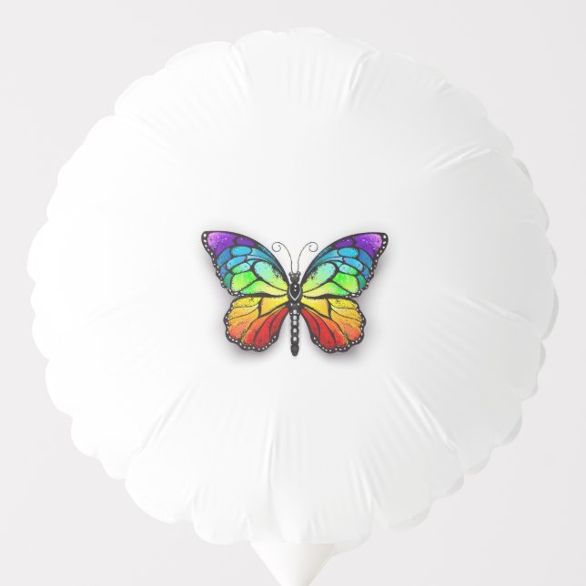 Rainbow butterfly Monarch Balloon (Front)