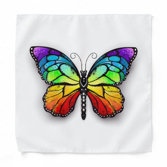 Rainbow butterfly Monarch Bandana (Front)