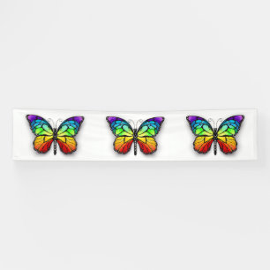 Rainbow butterfly Monarch Banner