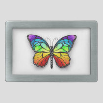 Rainbow butterfly Monarch Belt Buckle