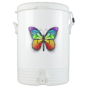Rainbow butterfly Monarch Beverage Cooler