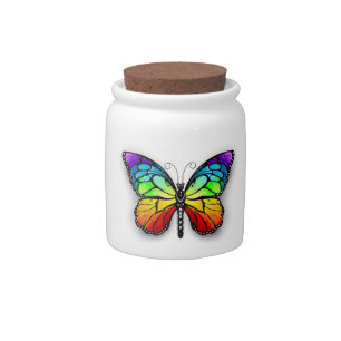 Rainbow butterfly Monarch Candy Jar