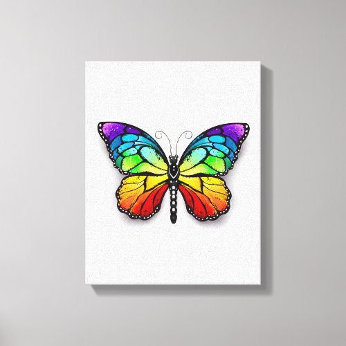 Rainbow butterfly Monarch Canvas Print