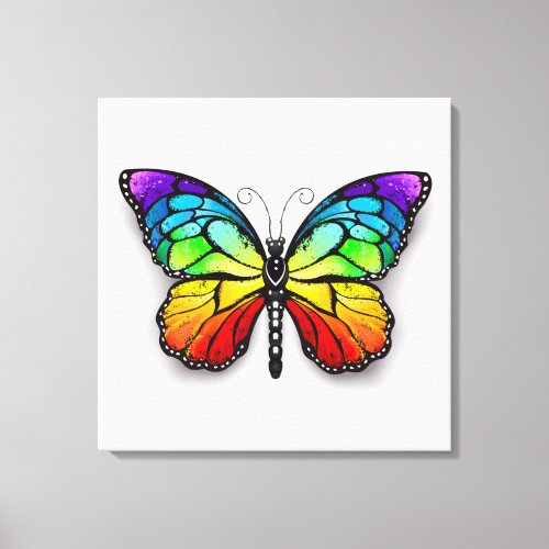 Rainbow butterfly Monarch Canvas Print
