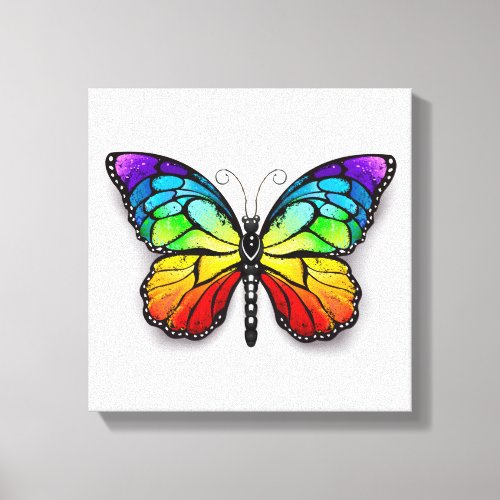 Rainbow butterfly Monarch Canvas Print