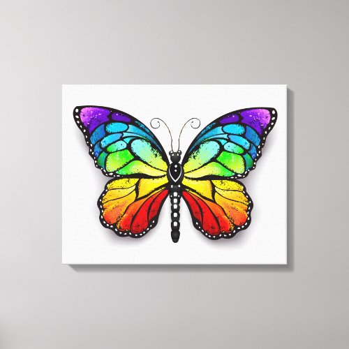 Rainbow butterfly Monarch Canvas Print