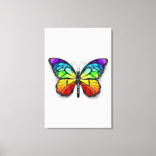 Rainbow butterfly Monarch Canvas Print