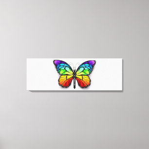 Rainbow butterfly Monarch Canvas Print