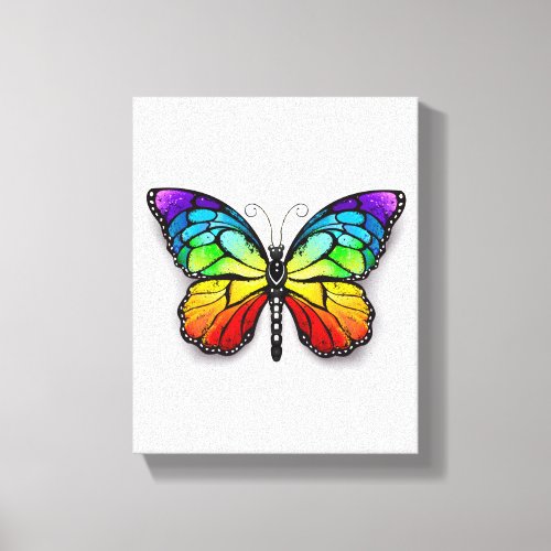 Rainbow butterfly Monarch Canvas Print