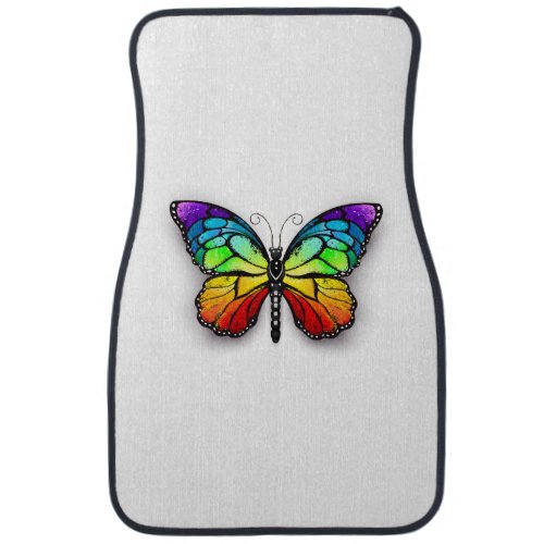Rainbow butterfly Monarch Car Floor Mat