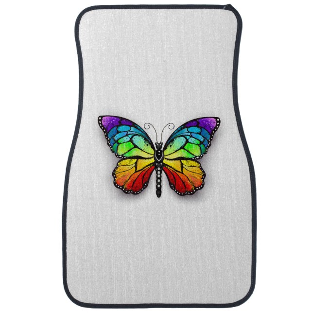 Rainbow butterfly Monarch Car Floor Mat (Front)