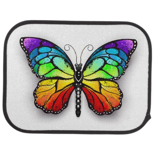 Rainbow butterfly Monarch Car Floor Mat