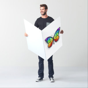 Rainbow butterfly Monarch Card