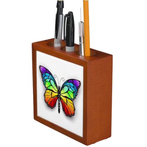 Rainbow butterfly Monarch Desk Organizer