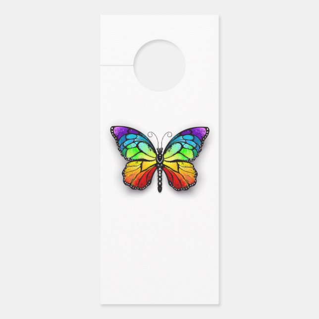 Rainbow butterfly Monarch Door Hanger (Front)