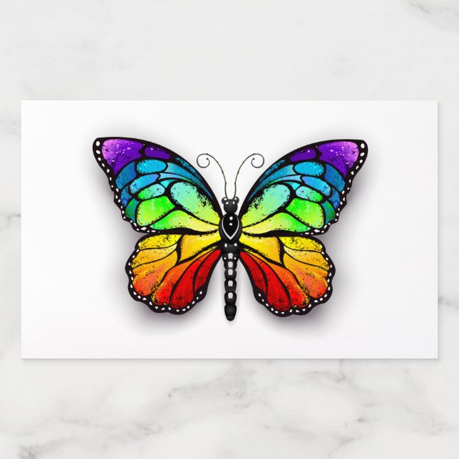 Rainbow butterfly Monarch Envelope Liner (Design)