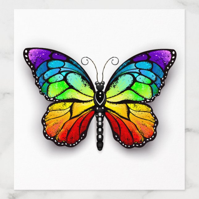 Rainbow butterfly Monarch Envelope Liner (Design)
