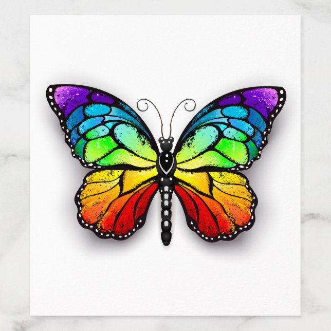 Rainbow butterfly Monarch Envelope Liner (Design)