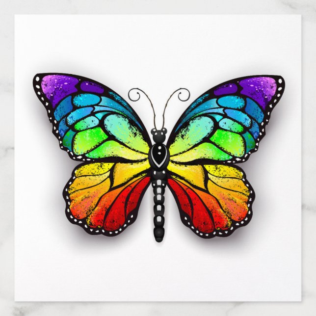 Rainbow butterfly Monarch Envelope Liner (Design)
