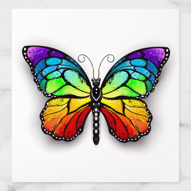 Rainbow butterfly Monarch Envelope Liner (Design)