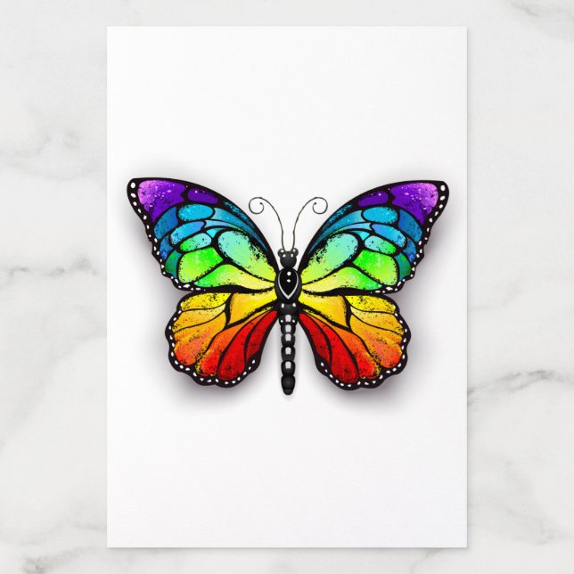 Rainbow butterfly Monarch Envelope Liner (Design)