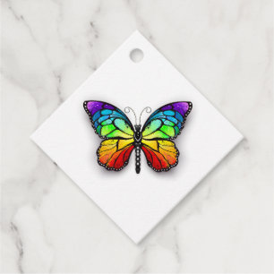 Rainbow butterfly Monarch Favor Tags