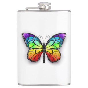 Rainbow butterfly Monarch Flask
