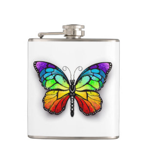 Rainbow butterfly Monarch Flask