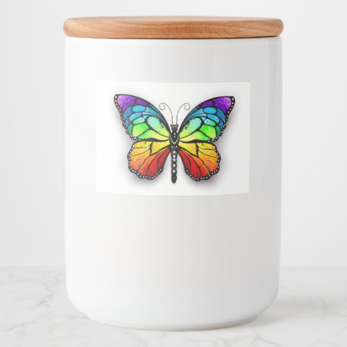 Rainbow butterfly Monarch Food Label