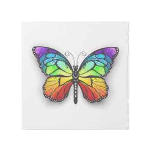 Rainbow butterfly Monarch Gallery Wrap