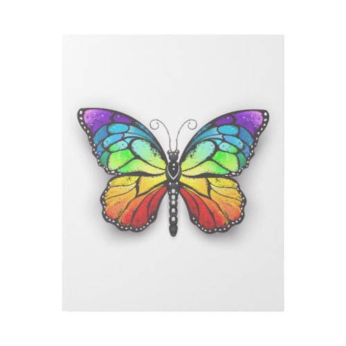 Rainbow butterfly Monarch Gallery Wrap