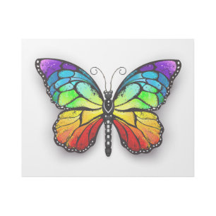 Rainbow butterfly Monarch Gallery Wrap
