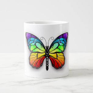 Rainbow butterfly Monarch Giant Coffee Mug