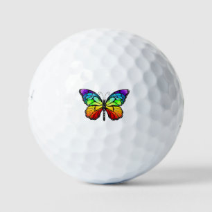 Rainbow butterfly Monarch Golf Balls