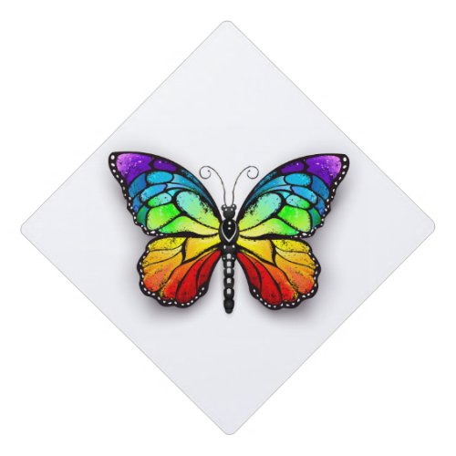 Rainbow butterfly Monarch Graduation Cap Topper