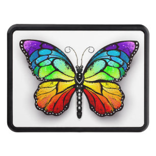 Rainbow butterfly Monarch Hitch Cover