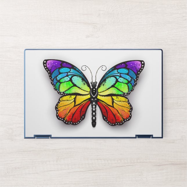 Rainbow butterfly Monarch HP Laptop Skin (Front)