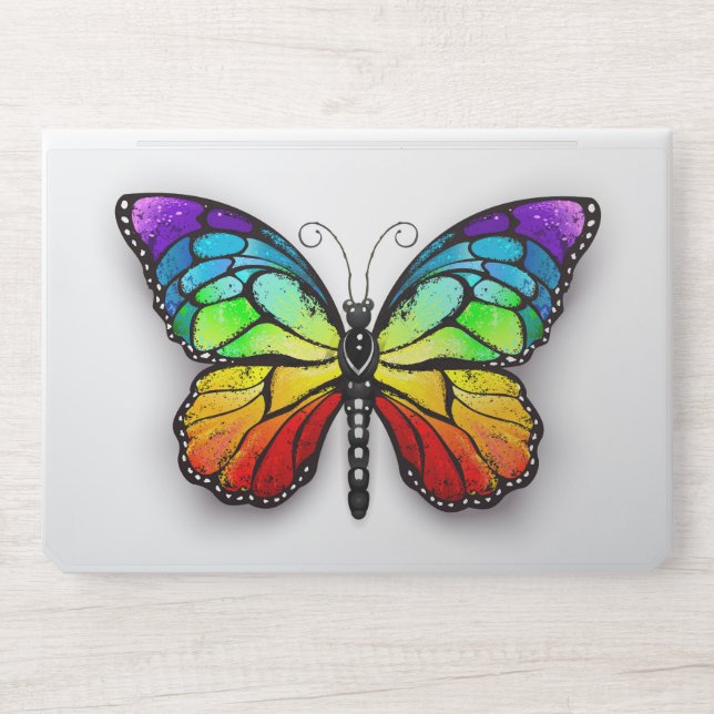 Rainbow butterfly Monarch HP Laptop Skin (Front)